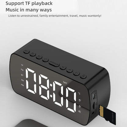Outdoor Portable Card Bluetooth Speaker Small Clock Radio, Q5 Black 1400mAh, Q5 White 1400mAh