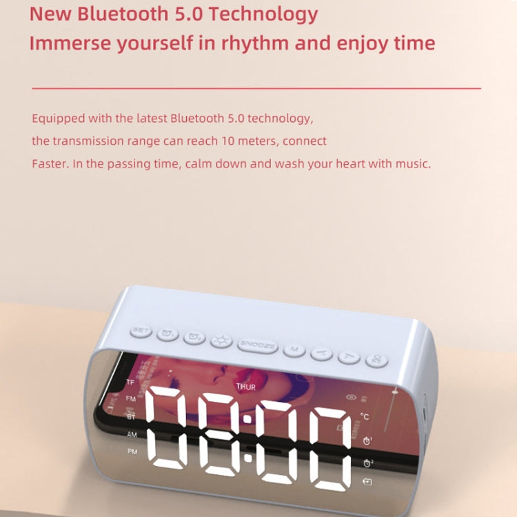 Outdoor Portable Card Bluetooth Speaker Small Clock Radio, Q5 Black 1400mAh, Q5 White 1400mAh