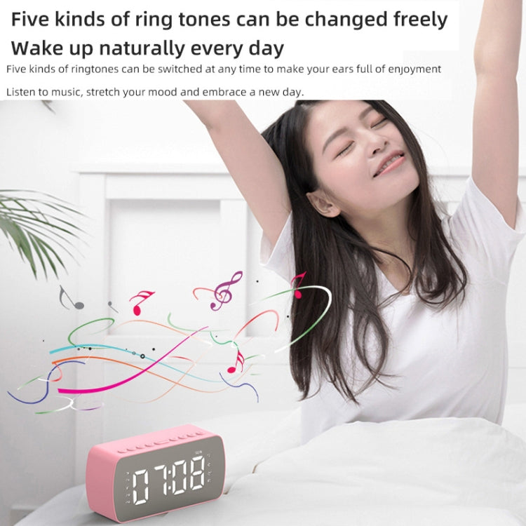 Outdoor Portable Card Bluetooth Speaker Small Clock Radio, Q5 Black 1400mAh, Q5 White 1400mAh