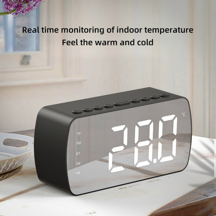 Outdoor Portable Card Bluetooth Speaker Small Clock Radio, Q5 Black 1400mAh, Q5 White 1400mAh