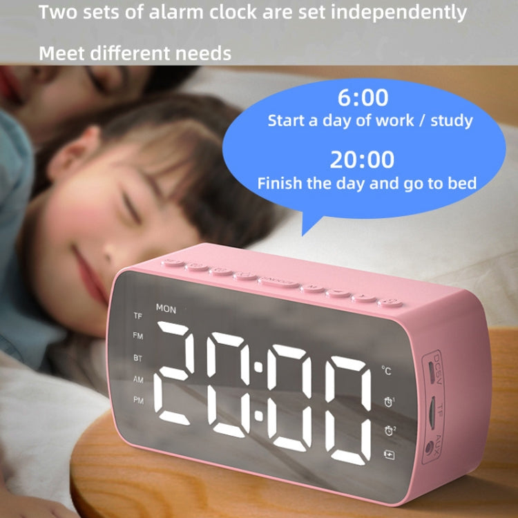 Outdoor Portable Card Bluetooth Speaker Small Clock Radio, Q5 Black 1400mAh, Q5 White 1400mAh