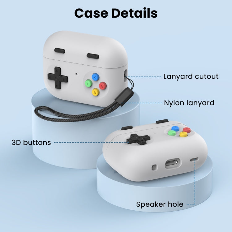 For AirPods Pro 2 AhaStyle DD04 Split Silicone Cartoon Earphone Protective Case, DD04(Blue)������...