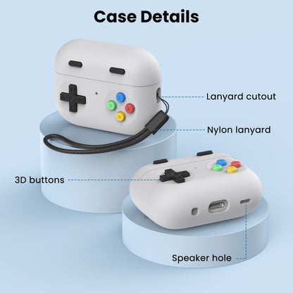For AirPods Pro 2 AhaStyle DD04 Split Silicone Cartoon Earphone Protective Case, DD04(Blue)������...