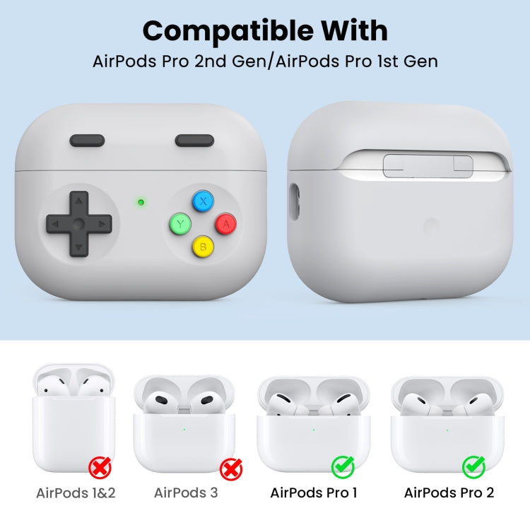 For AirPods Pro 2 AhaStyle DD04 Split Silicone Cartoon Earphone Protective Case, DD04(Blue)������...