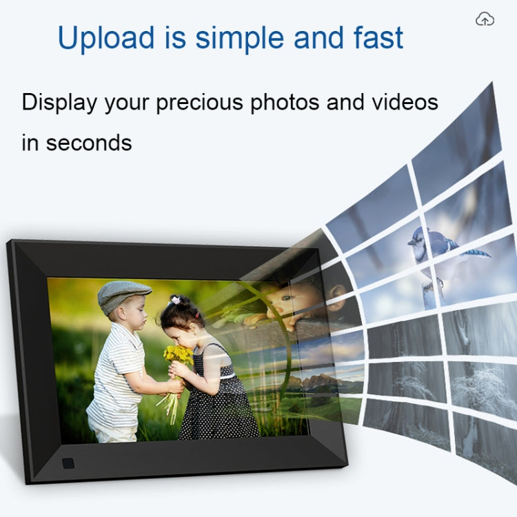 JT101F-C01 10.1-Inch Smart Touch Electronic Photo Frame With Human Sensor Function, US Plug������...