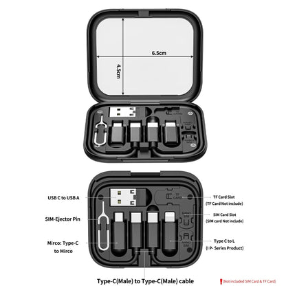 HE-C098 Multi-Functional USB Adapter Charging Cable Kit With Makeup Mirror & Phone Holder��������...