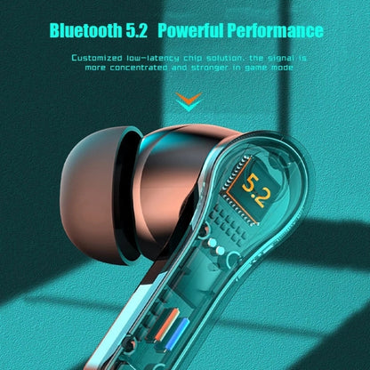 N35 TWS Colorful Light In-Ear Low Latency Wireless Bluetooth Game Earphones, Digital Display�����...
