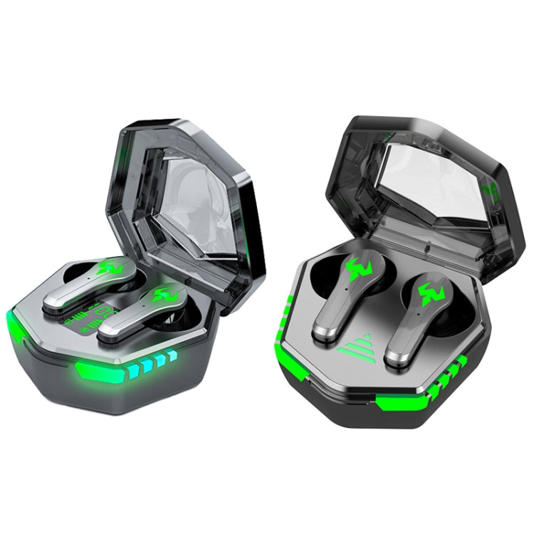 N35 TWS Colorful Light In-Ear Low Latency Wireless Bluetooth Game Earphones, Digital Display�����...