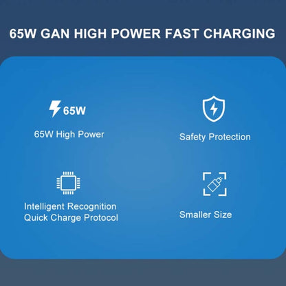 65W GAN PD + QC3.0 Fast Charger Phone Notebook Computer Universal Charging Head
