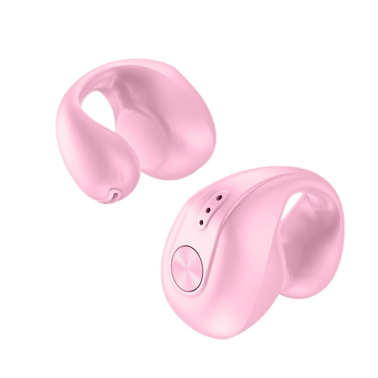 Dual Ear Bone Conduction Wireless Bluetooth Earphones Ear Clip Wear Mini Sport, Dual Ear (Pink)��...