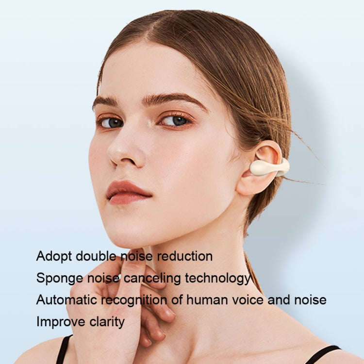 Dual Ear Bone Conduction Wireless Bluetooth Earphones Ear Clip Wear Mini Sport, Dual Ear (Pink)��...