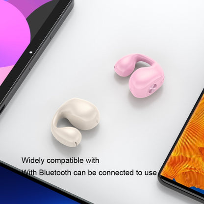 Dual Ear Bone Conduction Wireless Bluetooth Earphones Ear Clip Wear Mini Sport, Dual Ear (Pink)��...