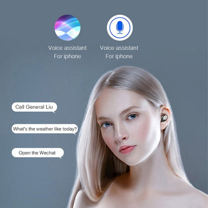 LED Digital Display Wireless In-Ear Noise Reduction Long Life Bluetooth Headset, F9-2