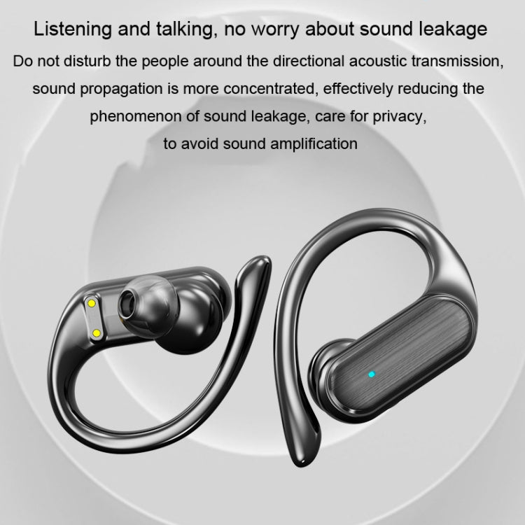 LED Digital Display Wireless Ear-Mounted Noise Reduction Bluetooth Headset, A520 (Blue)