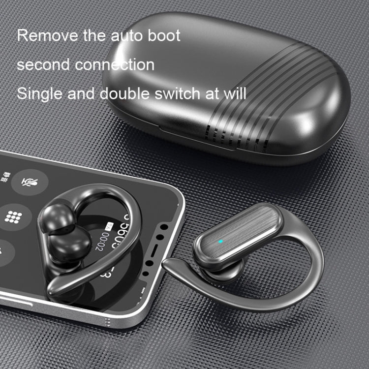LED Digital Display Wireless Ear-Mounted Noise Reduction Bluetooth Headset, A520 (Blue)