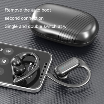 LED Digital Display Wireless Ear-Mounted Noise Reduction Bluetooth Headset, A520 (Blue)