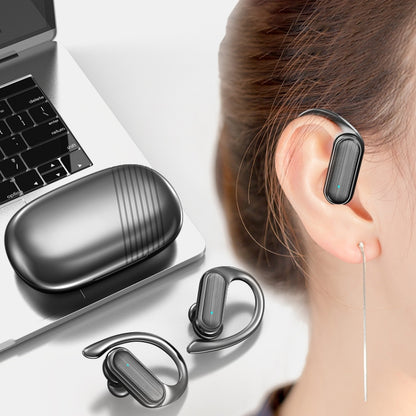 LED Digital Display Wireless Ear-Mounted Noise Reduction Bluetooth Headset, A520 (Blue)
