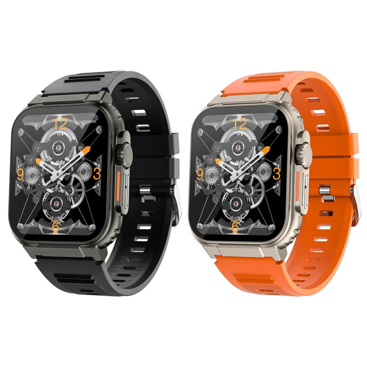 A70 1.96 Inch Health Monitoring Multifunctional IP68 Waterproof Bluetooth Call Smart Watch, Black...