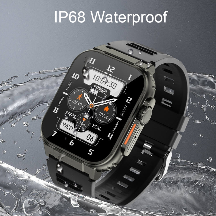 A70 1.96 Inch Health Monitoring Multifunctional IP68 Waterproof Bluetooth Call Smart Watch, Black...