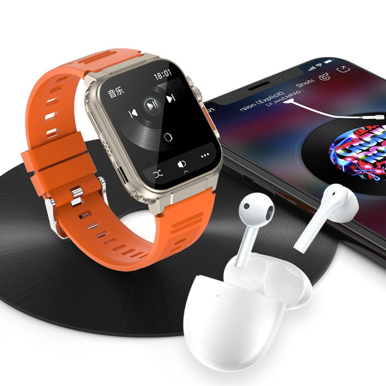 A70 1.96 Inch Health Monitoring Multifunctional IP68 Waterproof Bluetooth Call Smart Watch, Black...