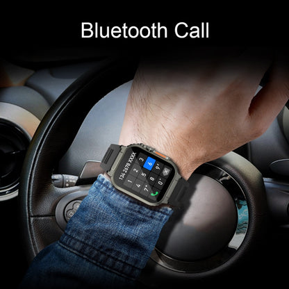 A70 1.96 Inch Health Monitoring Multifunctional IP68 Waterproof Bluetooth Call Smart Watch, Black...