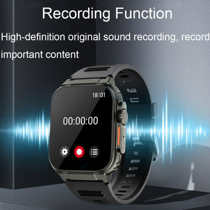 A70 1.96 Inch Health Monitoring Multifunctional IP68 Waterproof Bluetooth Call Smart Watch, Black...
