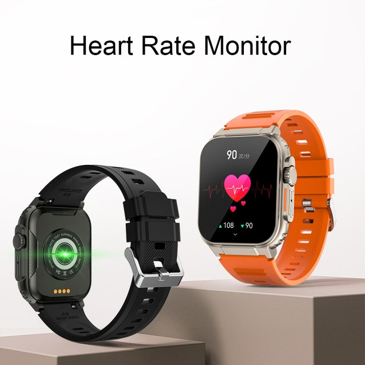 A70 1.96 Inch Health Monitoring Multifunctional IP68 Waterproof Bluetooth Call Smart Watch, Black...