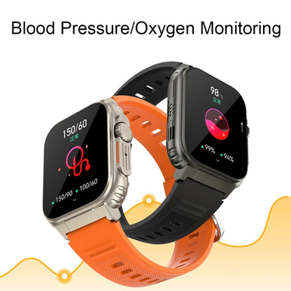 A70 1.96 Inch Health Monitoring Multifunctional IP68 Waterproof Bluetooth Call Smart Watch, Black...