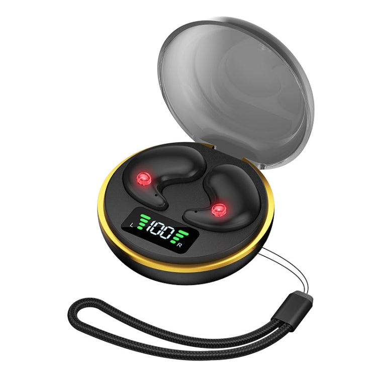 Digital Display Invisible Mini Leisure Stereo Binaural Bluetooth Earphones With Charging Compartm...