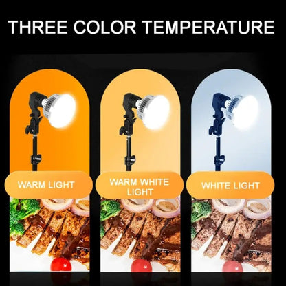Mushroom Fill Light + Desktop Overhead Photography Stand Kit for Photo/Video, 90W 155mm, 80W 120mm