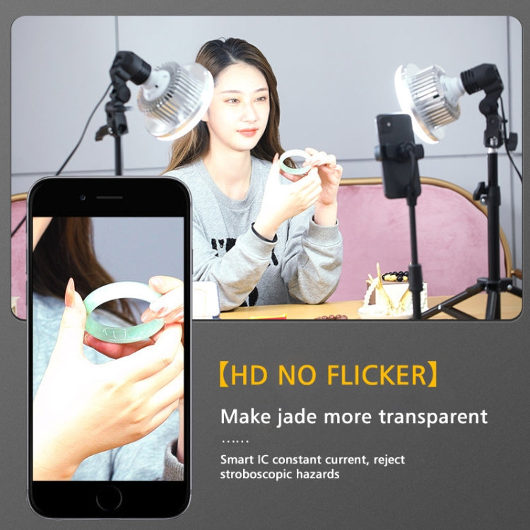 Mushroom Fill Light + Desktop Overhead Photography Stand Kit for Photo/Video, 90W 155mm, 80W 120mm