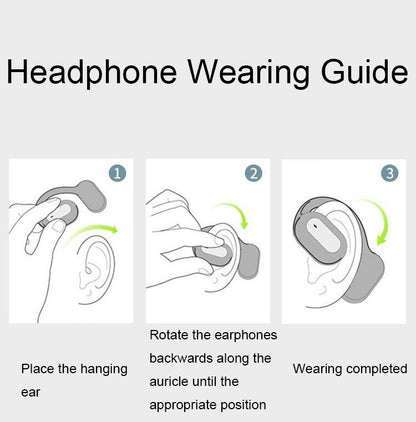D6 OWS Ear-mounted ENC Noise Reduction Wireless Bluetooth 5.2 Earphones, Black without Accessorie...