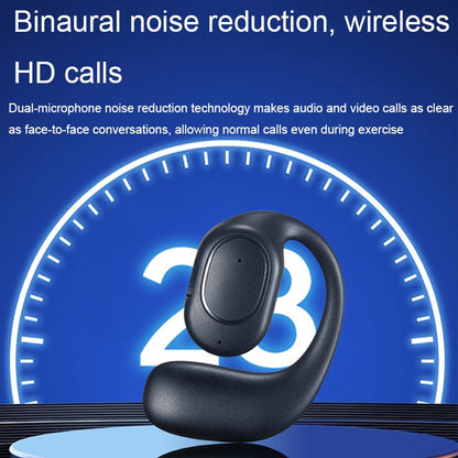 D6 OWS Ear-mounted ENC Noise Reduction Wireless Bluetooth 5.2 Earphones, Black without Accessorie...