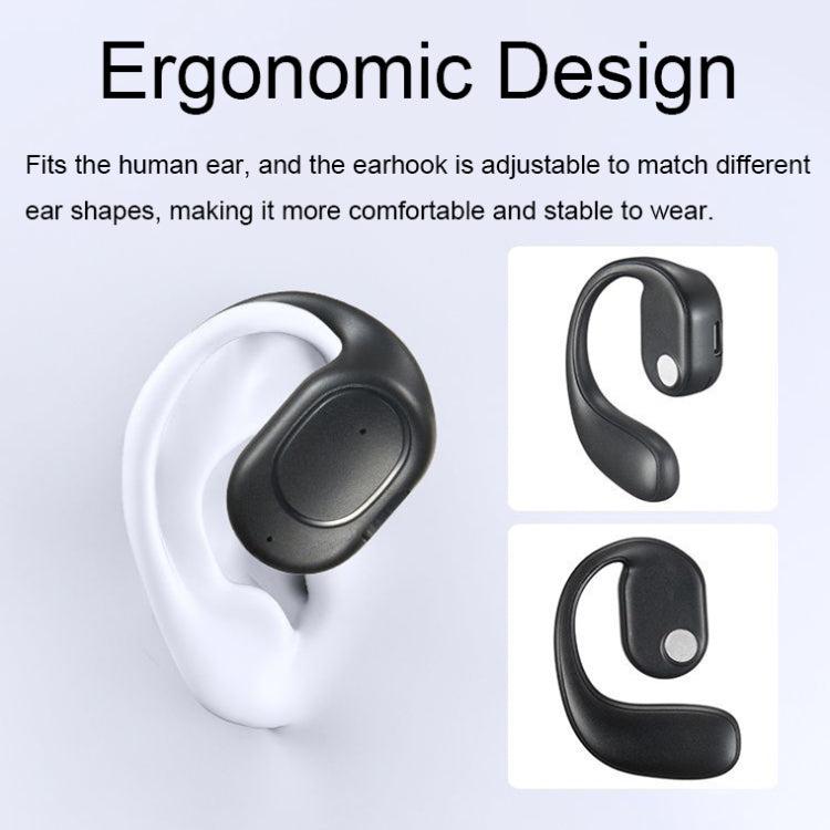D6 OWS Ear-mounted ENC Noise Reduction Wireless Bluetooth 5.2 Earphones, Black without Accessorie...