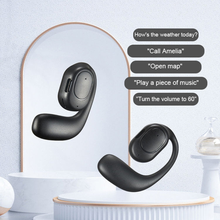D6 OWS Ear-mounted ENC Noise Reduction Wireless Bluetooth 5.2 Earphones, Black without Accessorie...