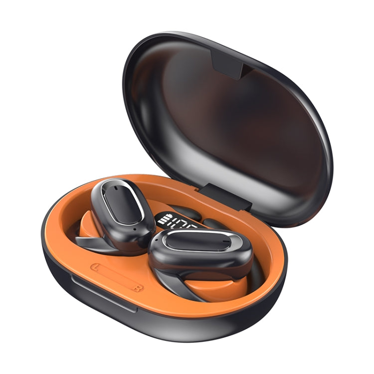 T35 OWS Adjustable Ear-Hook Call Noise Reduction Wireless Bluetooth 5.3 Earphones, Black, White��...