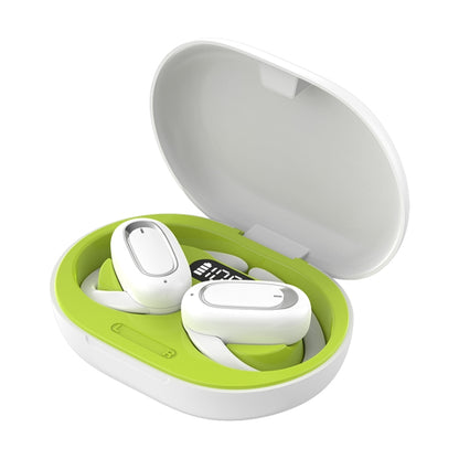 T35 OWS Adjustable Ear-Hook Call Noise Reduction Wireless Bluetooth 5.3 Earphones, Black, White��...