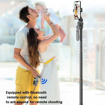 2m Metal Tripod Selfie Stick With 4 Expansion Interfaces for Phone Camera, Only Tripod