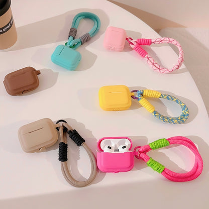 Dopamine Contrast Color Silicone Earphone Cover With Hand Strap, For AirPods 3, For AirPodS Pro 2...