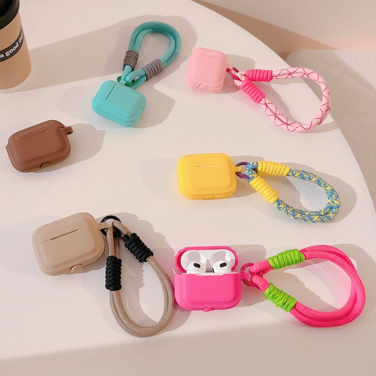 Dopamine Contrast Color Silicone Earphone Cover With Hand Strap, For AirPods 3, For AirPodS Pro 2...
