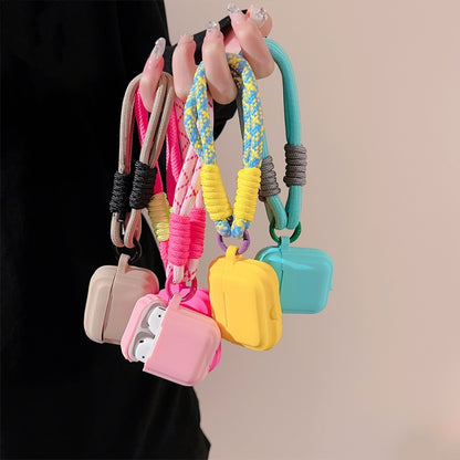Dopamine Contrast Color Silicone Earphone Cover With Hand Strap, For AirPods 3, For AirPodS Pro 2...