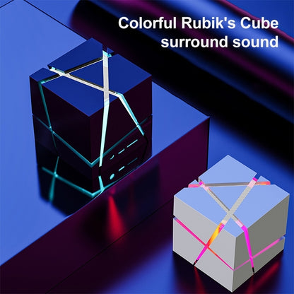 Qone Cube AI Smart Voice-Controlled Bluetooth Speaker RGB Light Mini Wireless Audio��������������...
