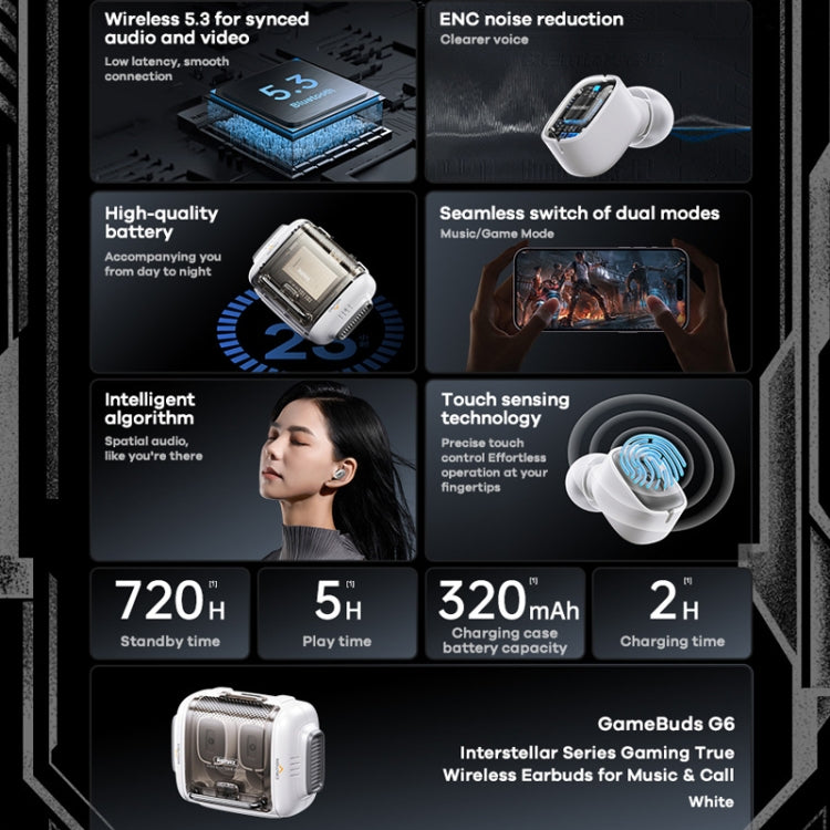 REMAX GameBuds G6 Transparent Wireless Bluetooth Earphone
