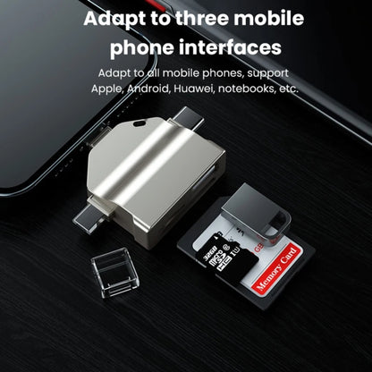 7 In 1 Multi-function OTG Card Reader for iPhone / Android Phone / Huawei / Laptops, PF-70 Black�...