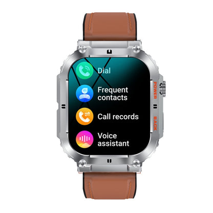 K57 Pro 1.96 Inch Bluetooth Call Music Weather Display Waterproof Smart Watch, Black, Orange�����...
