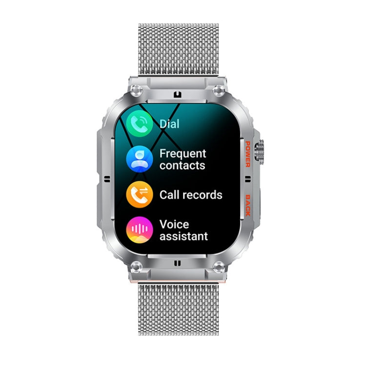 K57 Pro 1.96 Inch Bluetooth Call Music Weather Display Waterproof Smart Watch, Black, Orange�����...