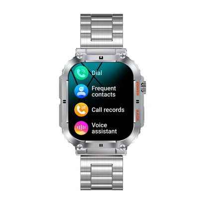K57 Pro 1.96 Inch Bluetooth Call Music Weather Display Waterproof Smart Watch, Black, Orange�����...