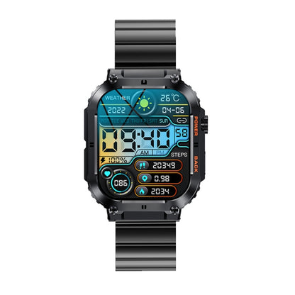 K57 Pro 1.96 Inch Bluetooth Call Music Weather Display Waterproof Smart Watch, Black, Orange�����...