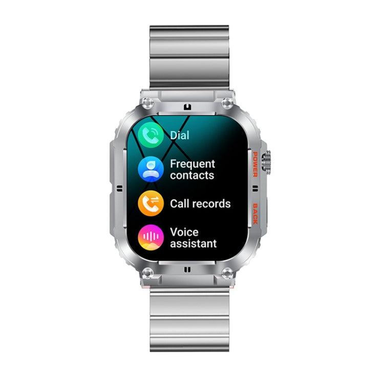 K57 Pro 1.96 Inch Bluetooth Call Music Weather Display Waterproof Smart Watch, Black, Orange�����...