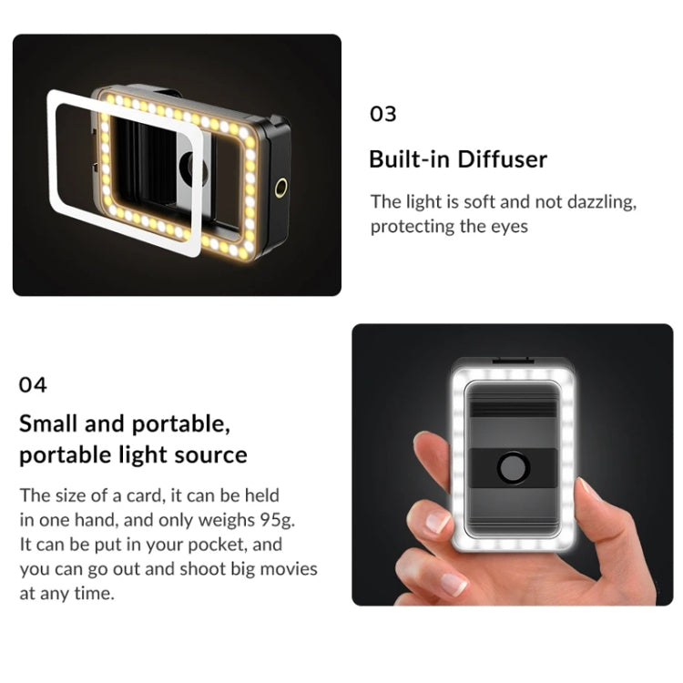 APEXEL  Multifunctional Fill Light Phone Clip With 1/4 Inch & M17 M37 Thread Tnterface, APL-FL.23